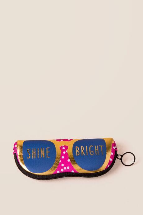 Francesca's Shine Bright Sunglasses Case - Gold