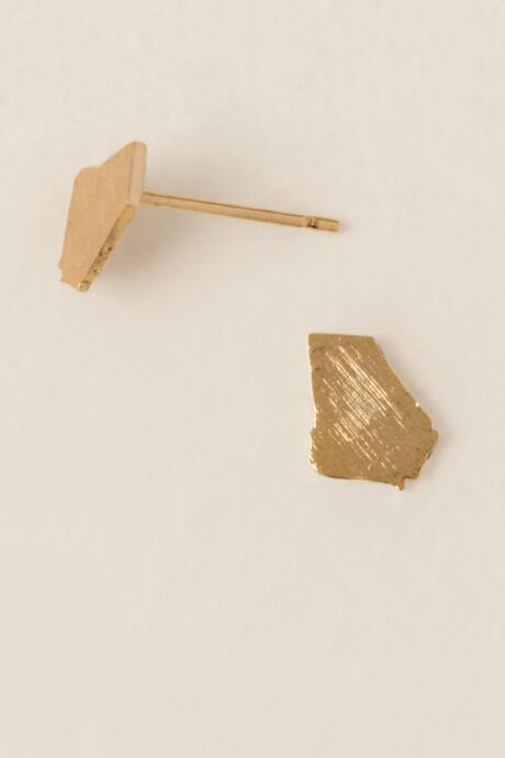 Francesca's Georgia Brushed Stud Earring - Gold