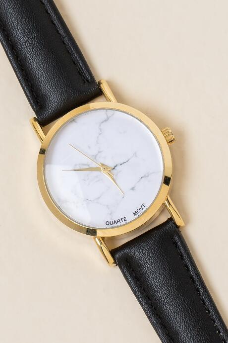 Francesca's Tereson Marble Watch - Black