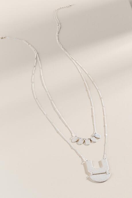 Francesca's Willow Geometric Shaped Necklace In Silver - Silver