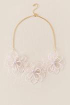 Francesca's Posey Blush Wire Flower Necklace - Blush