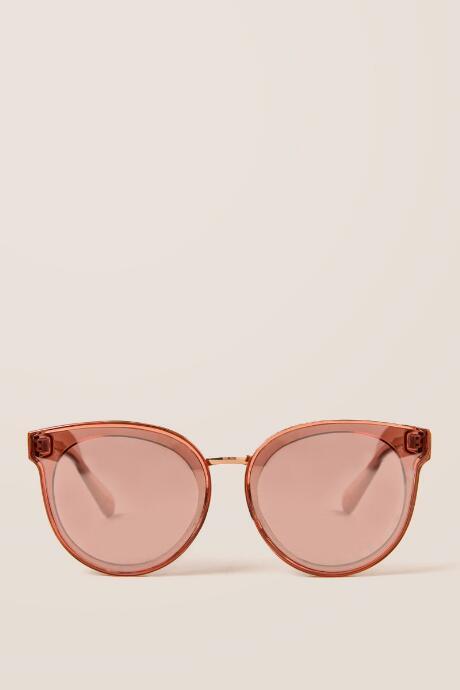 Francescas Rena Pink Mirrored Sunglasses - Blush