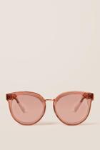 Francescas Rena Pink Mirrored Sunglasses - Blush