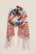 Francesca's Audra Scandi Print Scarf - Rose