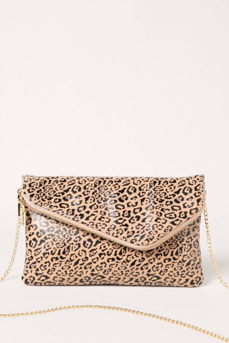 Francesca's Teagan Angled Crossbody In Leopard - Leopard