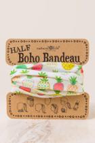 Francesca's Boho Bandeau In Cream Pineapples - Cream