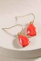 Francesca's Jestine Delicate Teardrop Earrings - Red