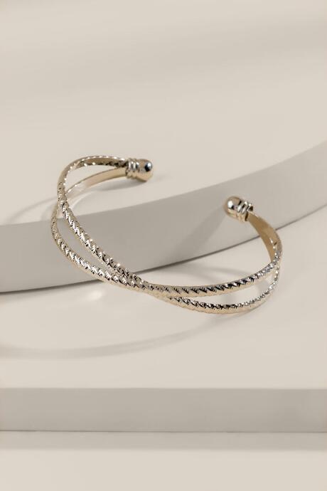 Francesca's Madison Criss Cross Bracelet - Silver