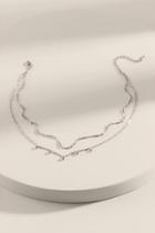 Francesca's Venus Layered Drops Necklace - Silver