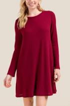 Francesca Inchess Ellison Keyhole Back Knit Dress - Brick