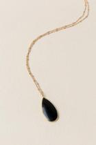 Francesca Inchess Audra Stone Pendant In Black - Black