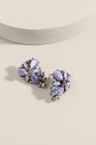 Francesca's Crystal Lavender Statement Earrings - Lavender