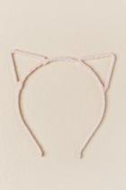 Francesca's Selah Velvet Cat Ear Headband - Blush