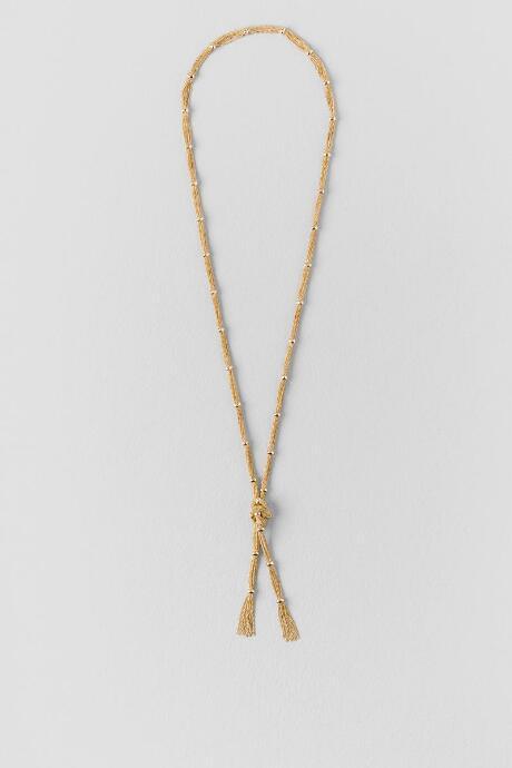 Francesca's Oslo Knotted Chain Necklace - Gold
