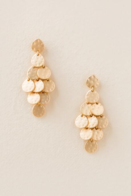 Francesca's Aliza Hammered Kite Earring - Gold