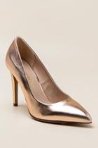 Francesca's Katelyn Metallic Pump - Rose/gold