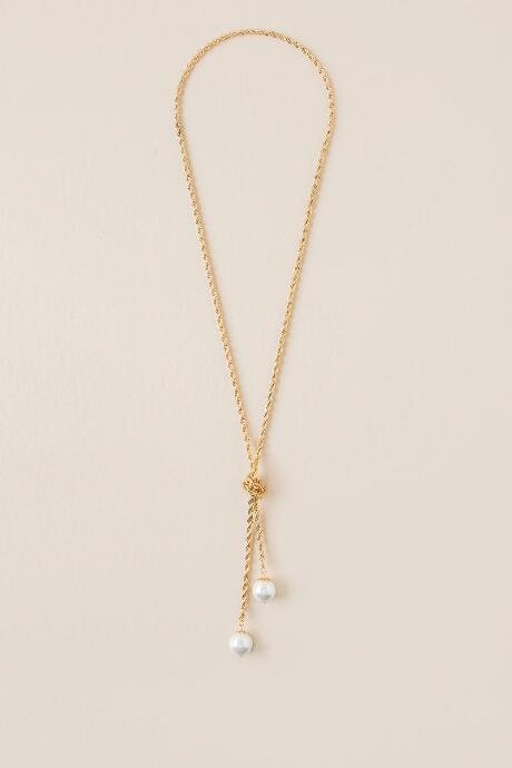 Francesca Inchess Elisa Pearl Chain Wrap Necklace - Pearl