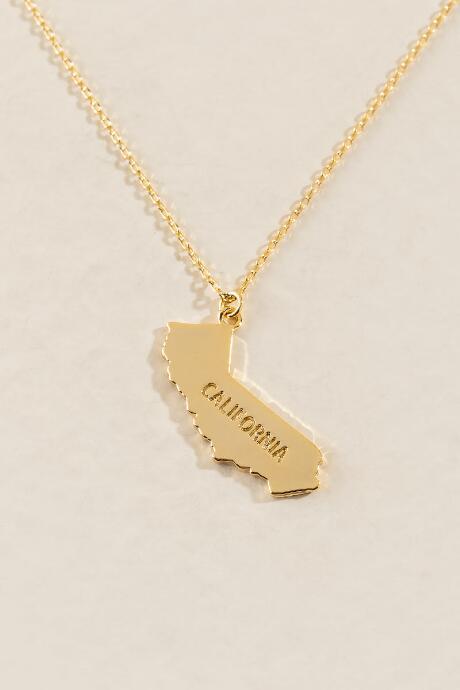Francesca's California Pendant Necklace In Gold - Gold
