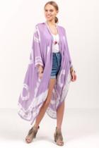 Francesca's Ramsey Tie-dye Kimono - Lavender