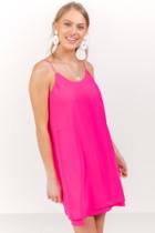 Francesca's Adalynn Double Layer Dress - Pink