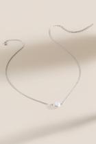 Francesca's Darlene Pearl Pendant Necklace - Silver