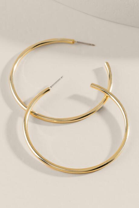 Francesca's Alessandra Open Hoop Earrings - Gold