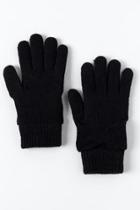 Francesca's Acilia Bow Fleece Lined Gloves - Black