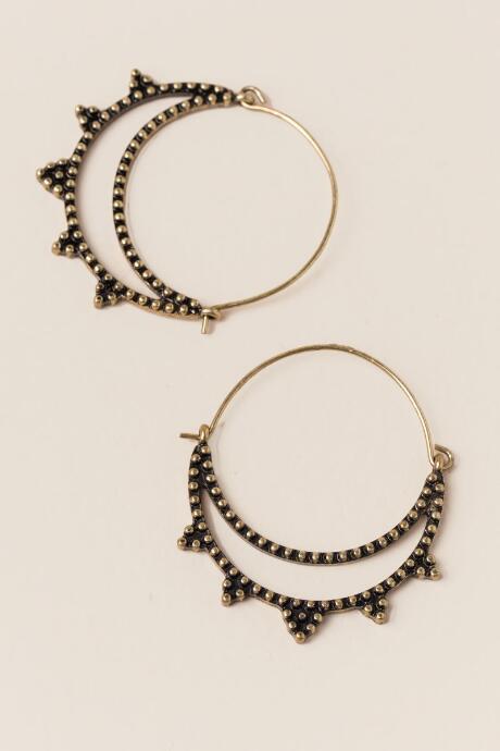Francesca's Zoya Boho Hoop Earring - Gold