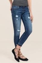 Eunina Skinny Release Hem Jeans - Dark