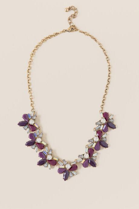 Francesca Inchess Mariyah Statement Necklace In Wine - Wine