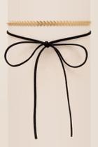 Francesca's Rebecca Chain Self-tie Choker - Black