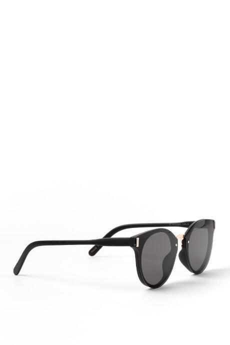 Francesca's Brenda Black Round Sunglasses - Black