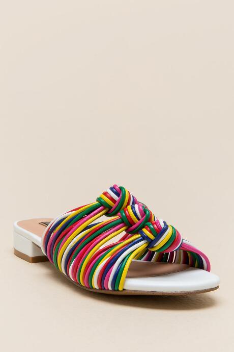 Francesca's Kylee Strappy Knotted Slide Sandal - Multi