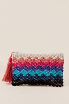 Francesca's Elle Micro Pom Clutch - Multi