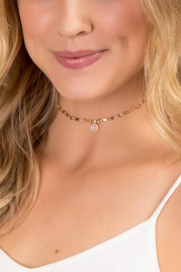 Francesca's Biana Pendant Choker - Gold