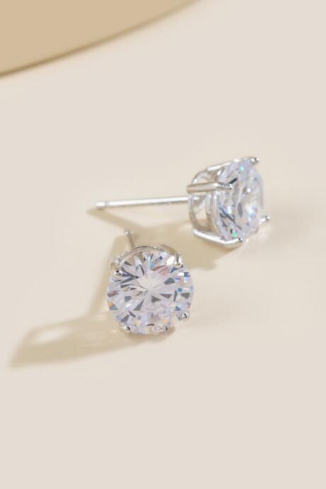Francesca Inchess Clarissa Sterling Crystal Studs - Crystal
