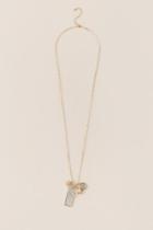 Francesca's Gretchen Glitter Charm Pendant Necklace - Mixed Plating