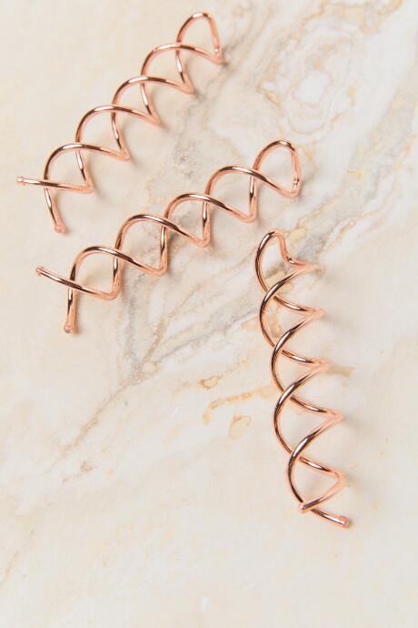 Francescas Alayna Bun Twist Sprials - Rose/gold