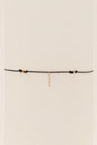 Francesca's Cubic Zirconia Vermeil Bar Choker - Black