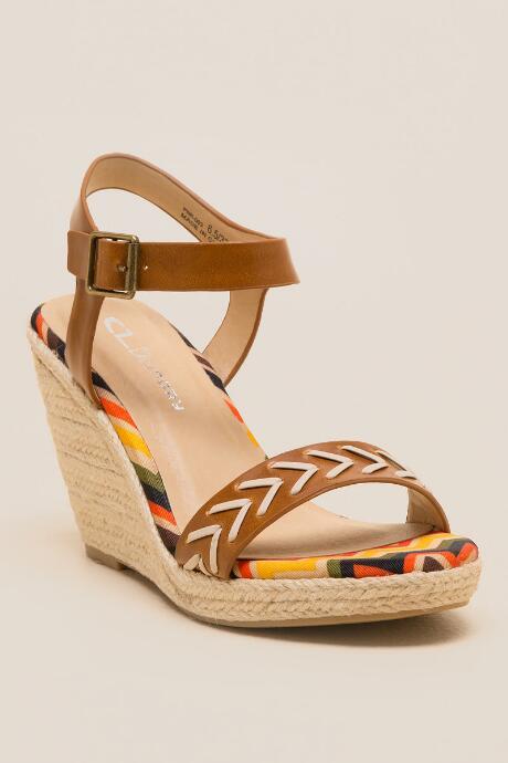 Cl By Laundry, Pareo Whipstitch Wedge - Cognac