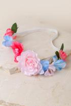 Francesca's Ella Flower Crown Headband - Pink