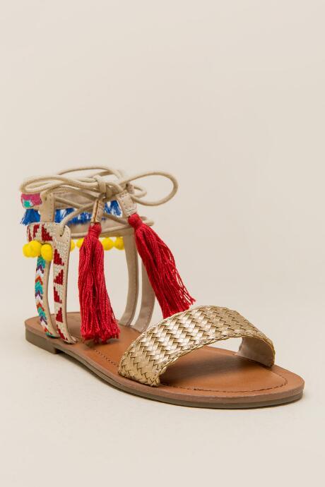 Indigo Rd. Indigo Rd Doe Lace Up Sandal - Gold