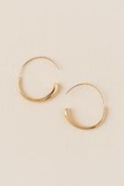Francesca's Diane Heavy Bottom Hoop Earring - Gold