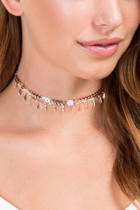 Francesca's Ellis Rose Gold Choker Set - Rose/gold