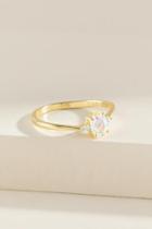 Francesca's Kara Oval Faceted Stone Ring - Gold