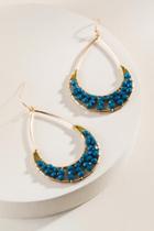 Francesca's Bella Beaded Teardrop Earrings - Teal