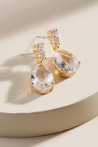 Francesca's Jenny Cubic Zirconia Drop Earrings - Crystal