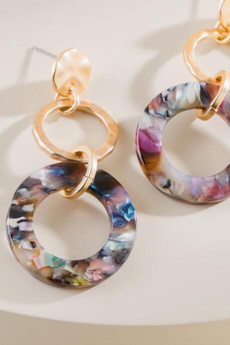Francesca's Raegan Statement Earrings In Multi - Multi
