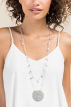 Francesca's Sarah Silver Crescent Necklace - Silver