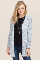 Francesca's Piper Popcorn Sweater Wrap - Black/white